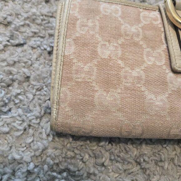 Vintage Gucci Bifold Wallet Canvas  Authentic Pink - Picture 3 of 15
